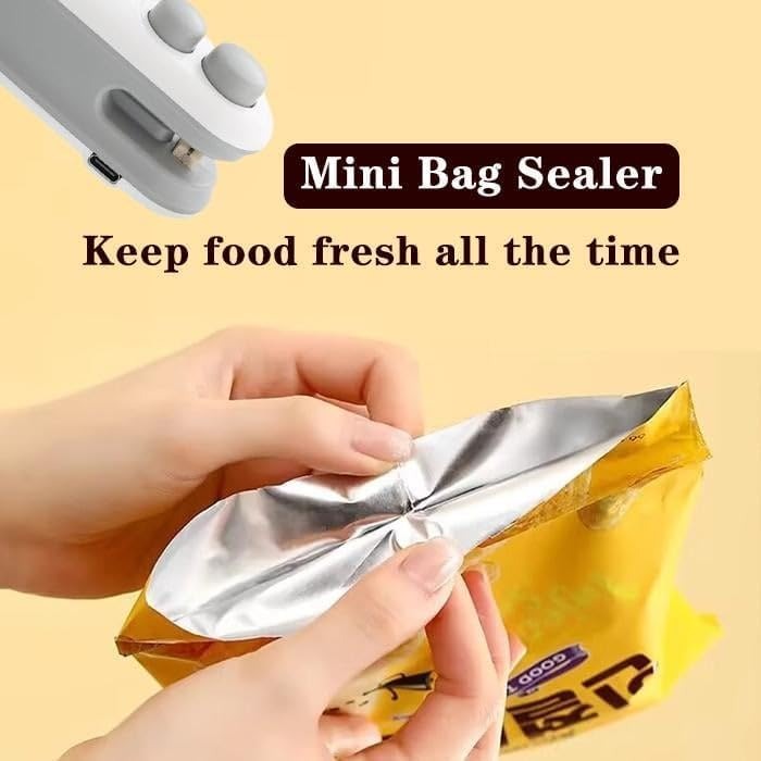2 in 1 Cutting and Sealer USB Rechargeable Food Sealer Mini Sealer for Snack Storage Food Sealer for Chip Bags, Plastic Bags