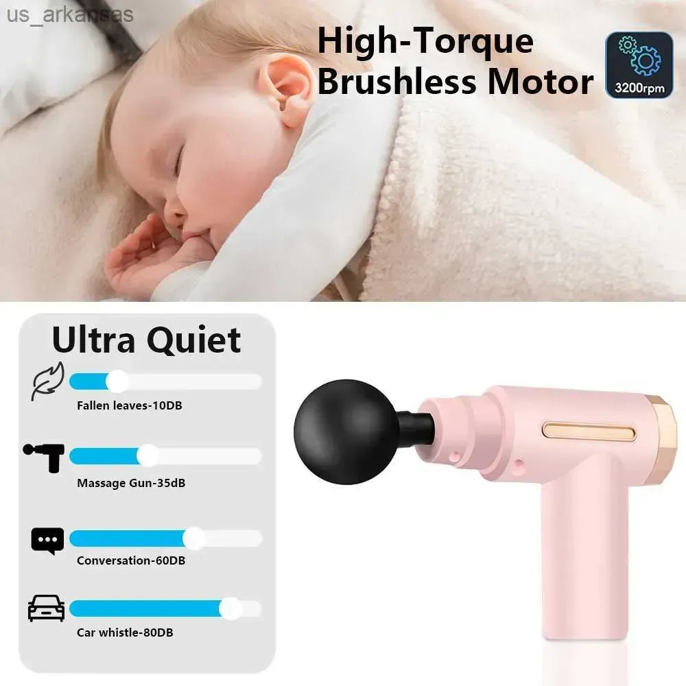 Deep Tissue Massage Gun – Portable Muscle Relief Deep Tissue Massager with 4 Replaceable Heads