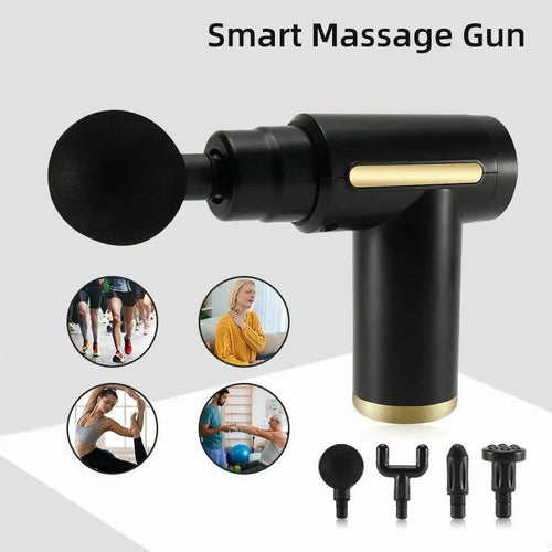 Deep Tissue Massage Gun – Portable Muscle Relief Deep Tissue Massager with 4 Replaceable Heads