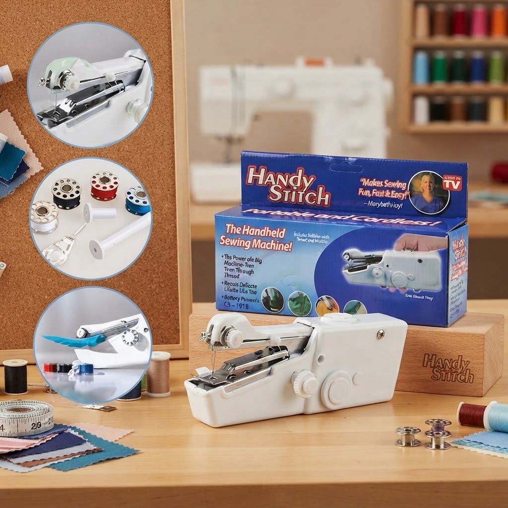 Portable Handy Sewing Machine – Handy Stitch Sewing Machine for Quick Repairs & Easy Stitching