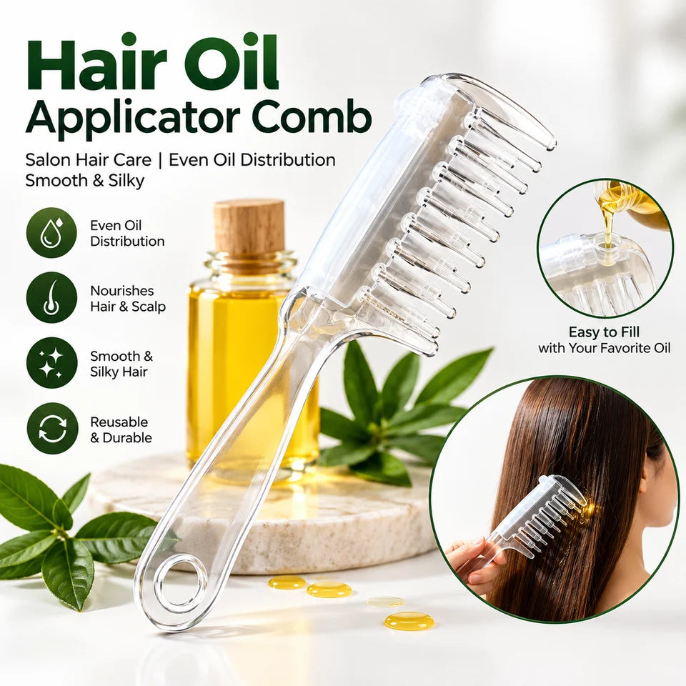 Hair Oil Applicator Comb – Scalp Massage & Even Oil Distribution