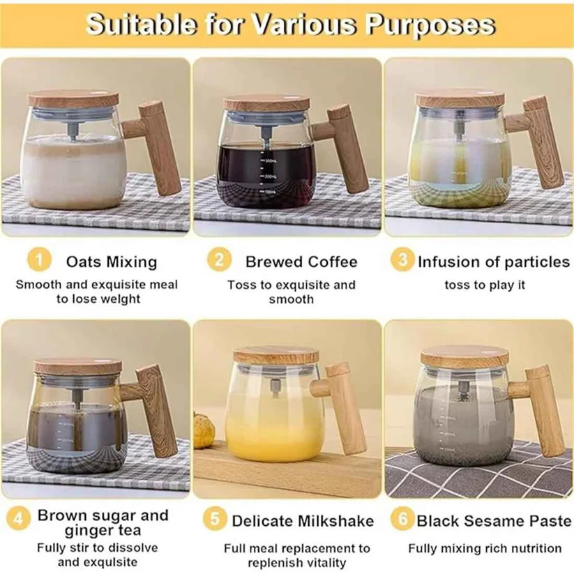 Self Stirring Coffee Mug – Electric Automatic Mixing Cup for Coffee, Milk & Drinks
