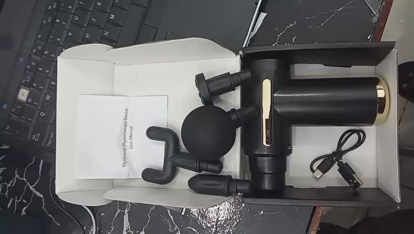 Deep Tissue Massage Gun – Portable Muscle Relief Deep Tissue Massager with 4 Replaceable Heads